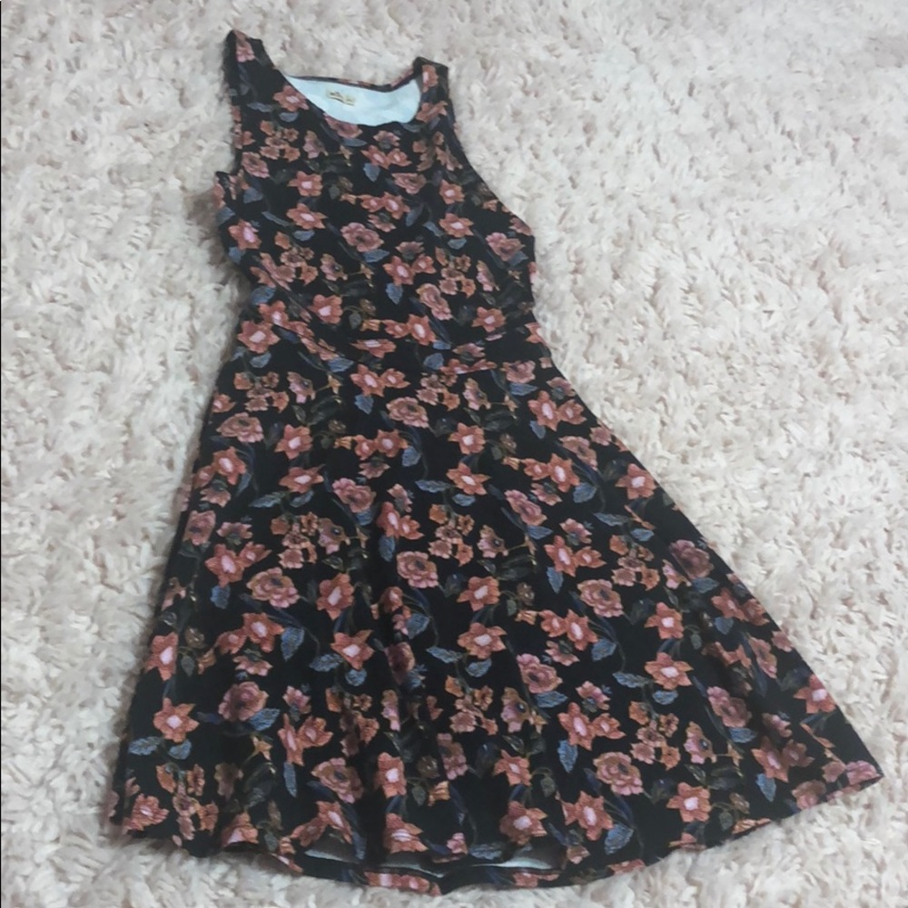 Hollister Floral Dress with Back Cutout